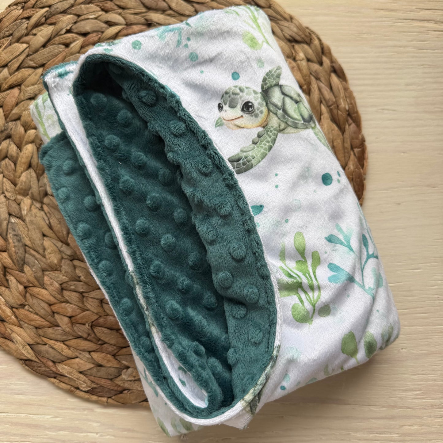 Doudou Douce des 2 cotés PRÊTES À PARTIR,   minky (peluche) imprimé devant et arrière minky ou fourrure