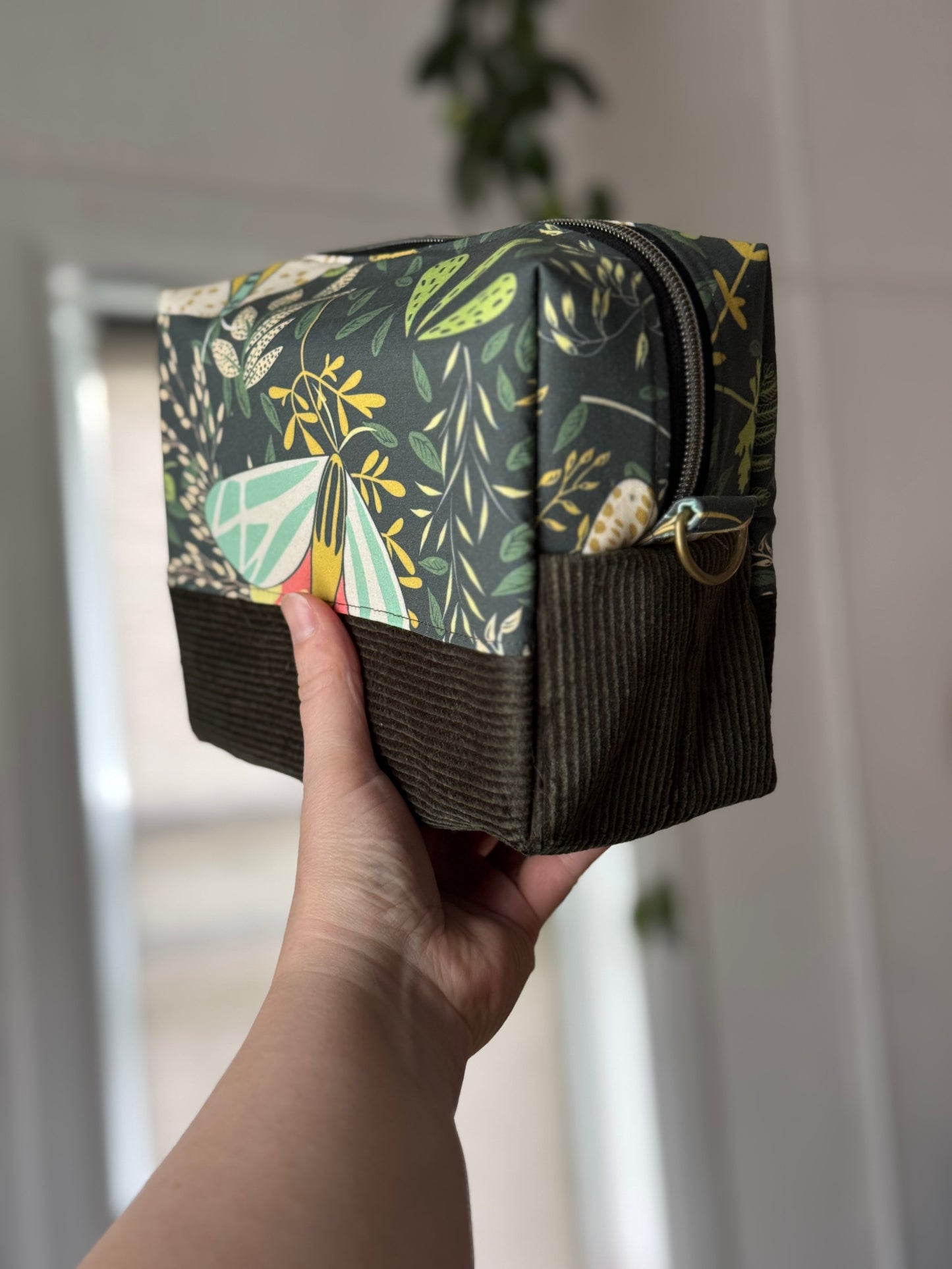 Grande Trousse à maquillage, médicaments, produits de soin... avec fermeture éclair, extérieur matelassé et intérieur en coton Canvas, en stock prêtes à partir !