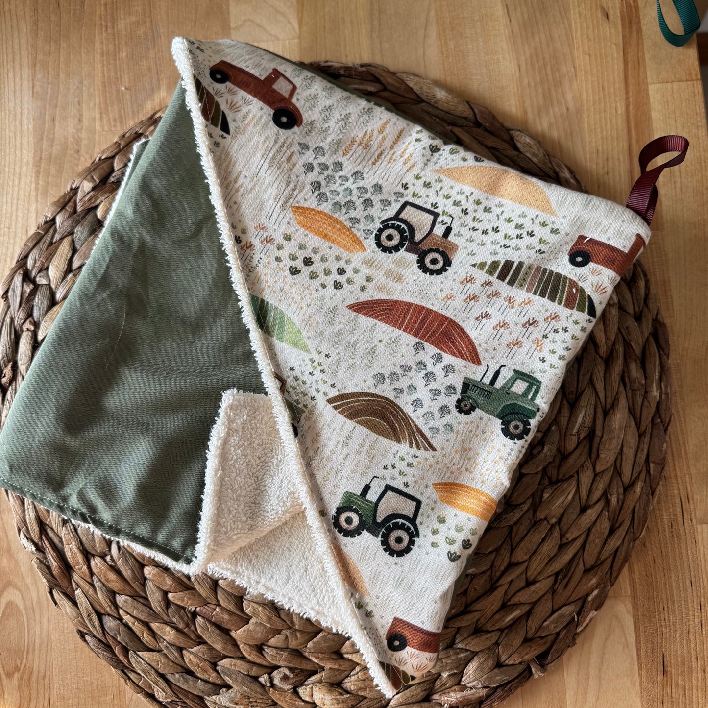 Prête à partir ! Sortie de bain, serviette de bain, intérieur en ratine absorbante.