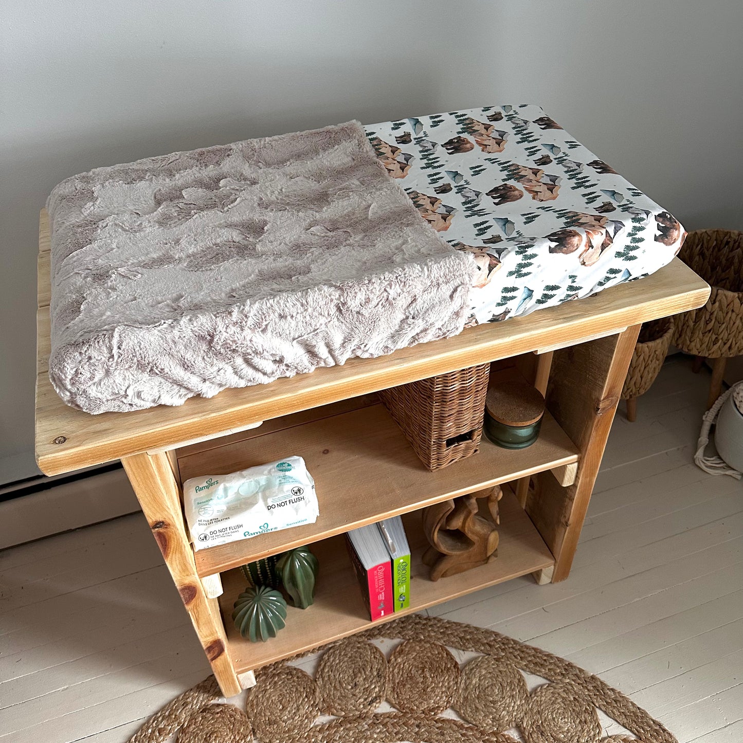 Couverture de style Courtepointe OURS BRUN Endos doux au choix et possibilité d'ajouter des accessoires assortis
