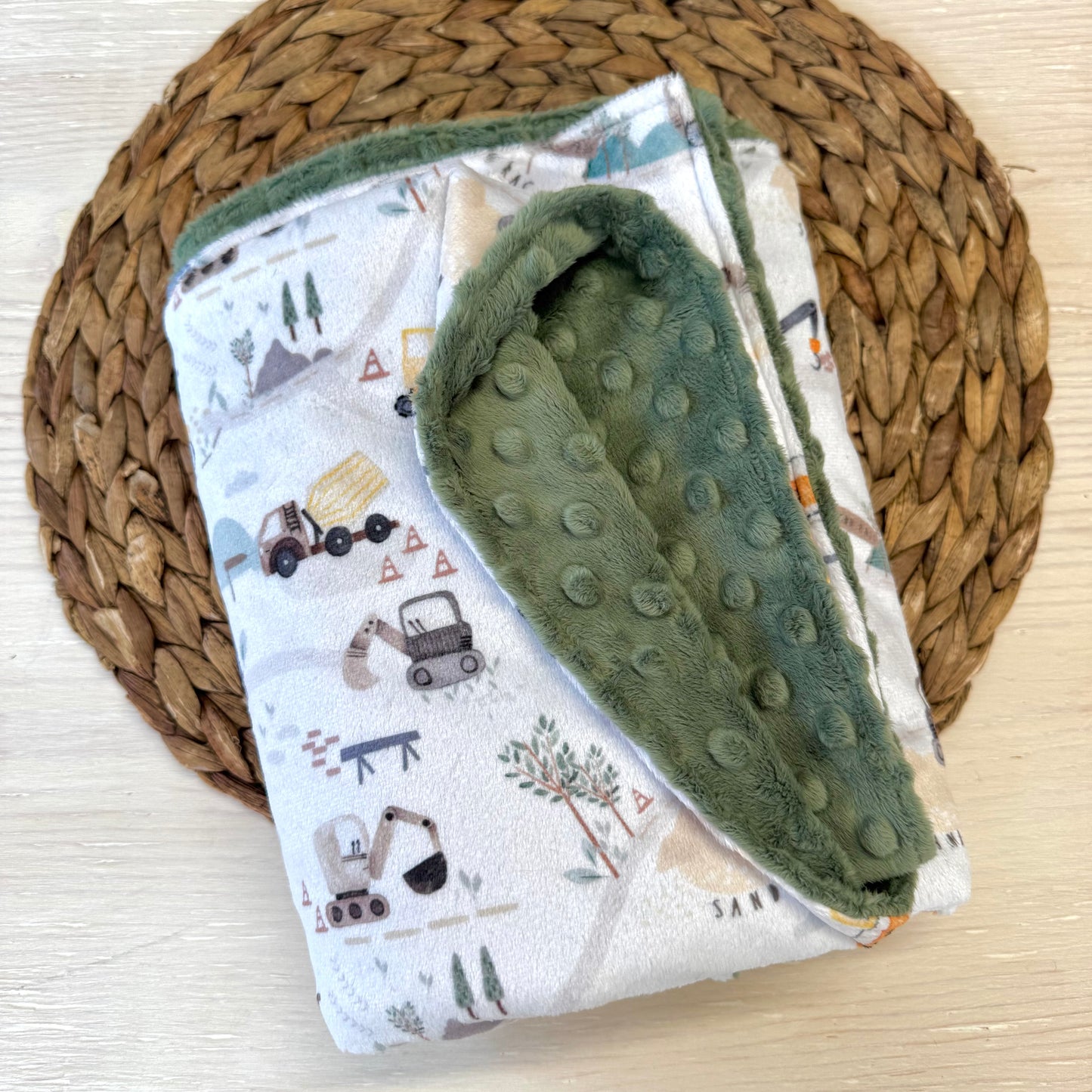 Doudou Douce des 2 cotés PRÊTES À PARTIR,   minky (peluche) imprimé devant et arrière minky ou fourrure