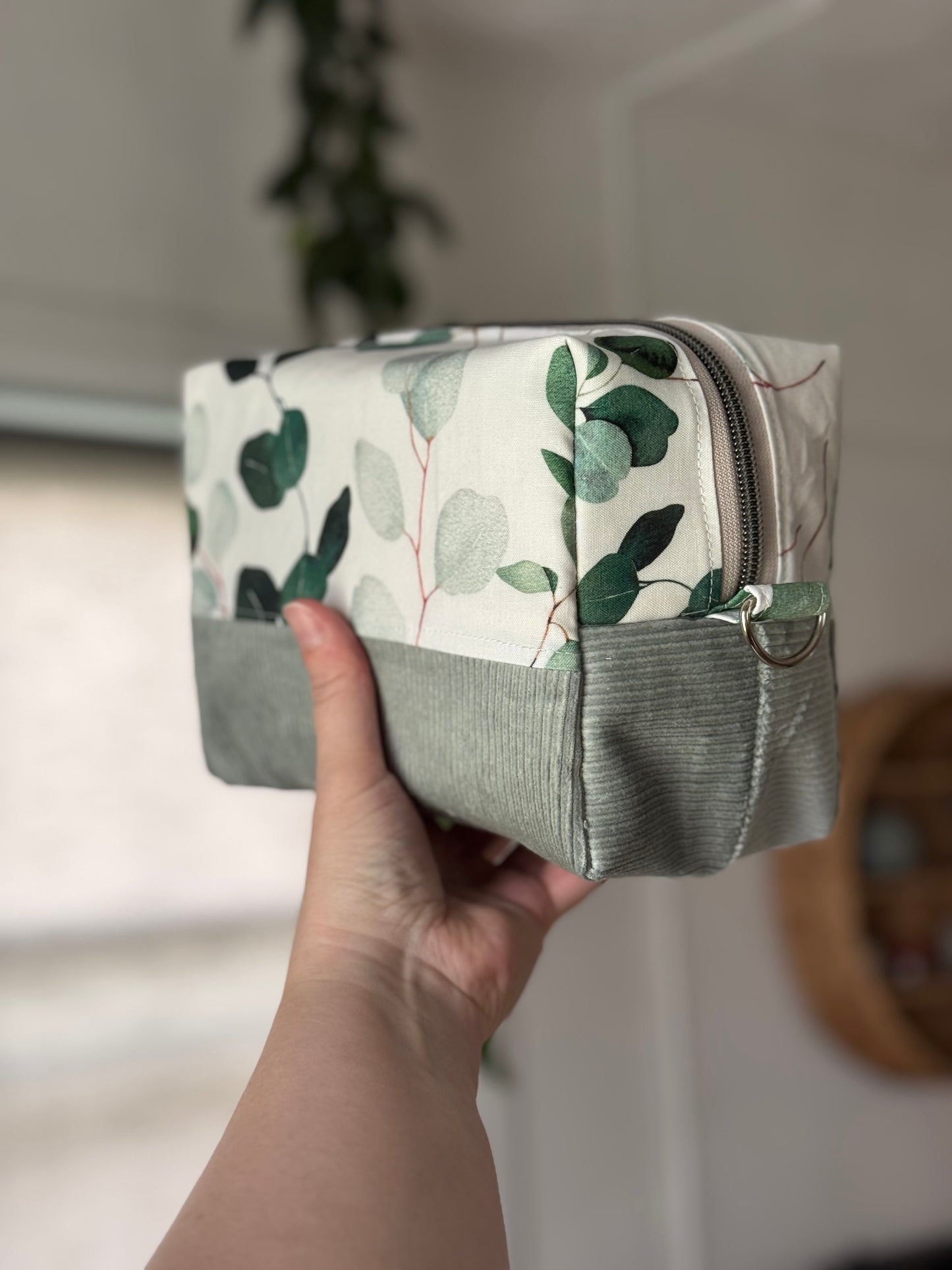 Grande Trousse à maquillage, médicaments, produits de soin... avec fermeture éclair, extérieur matelassé et intérieur en coton Canvas, en stock prêtes à partir !