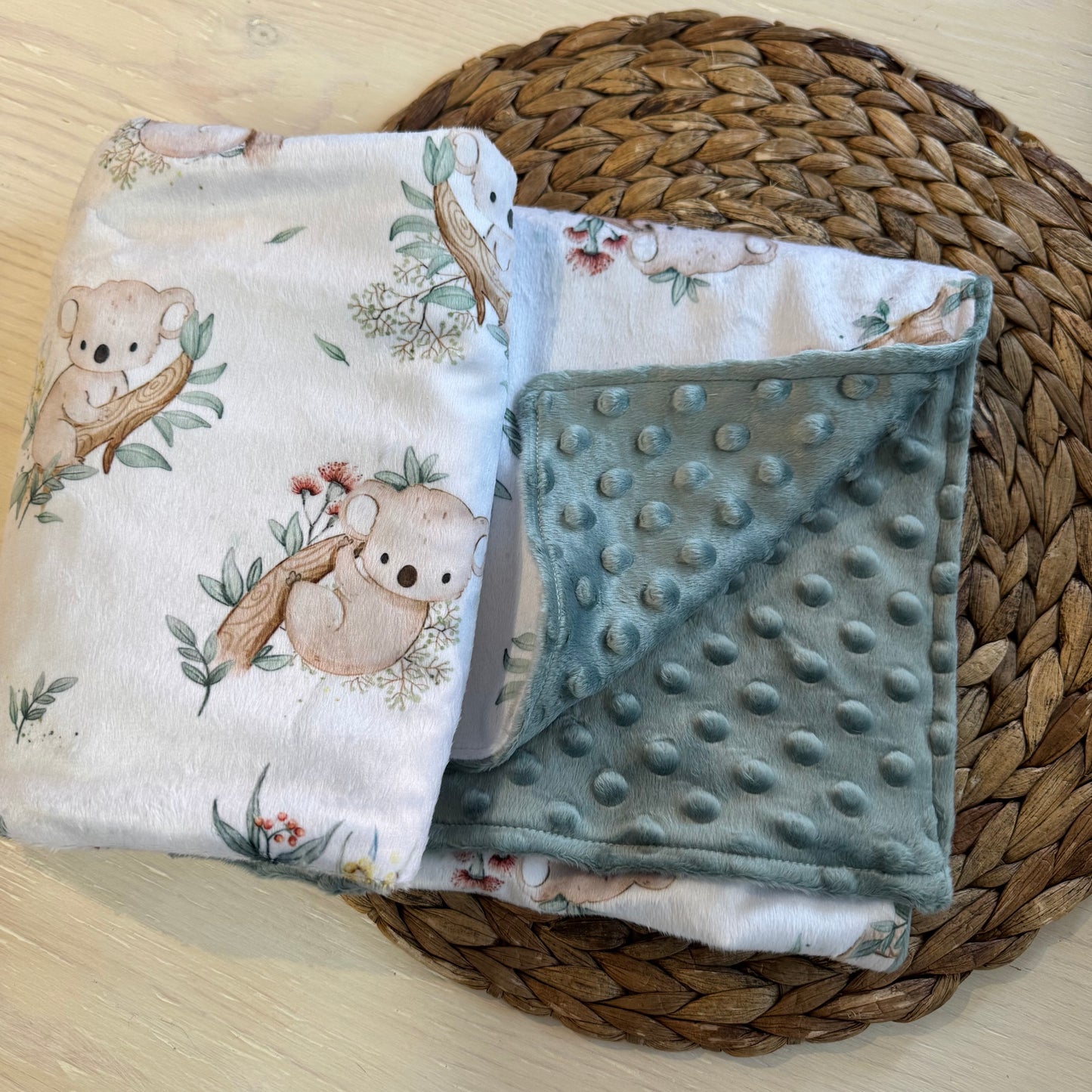 Doudou Douce des 2 cotés PRÊTES À PARTIR,   minky (peluche) imprimé devant et arrière minky ou fourrure