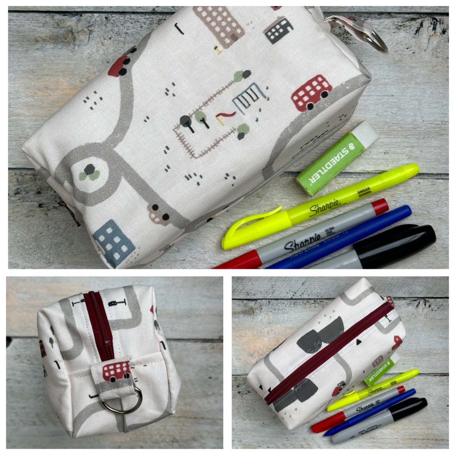 Petite Trousse, étui à crayon ou autre .. avec fermeture éclair et intérieur en Canvas (coton épais) en stock prêtes à partir