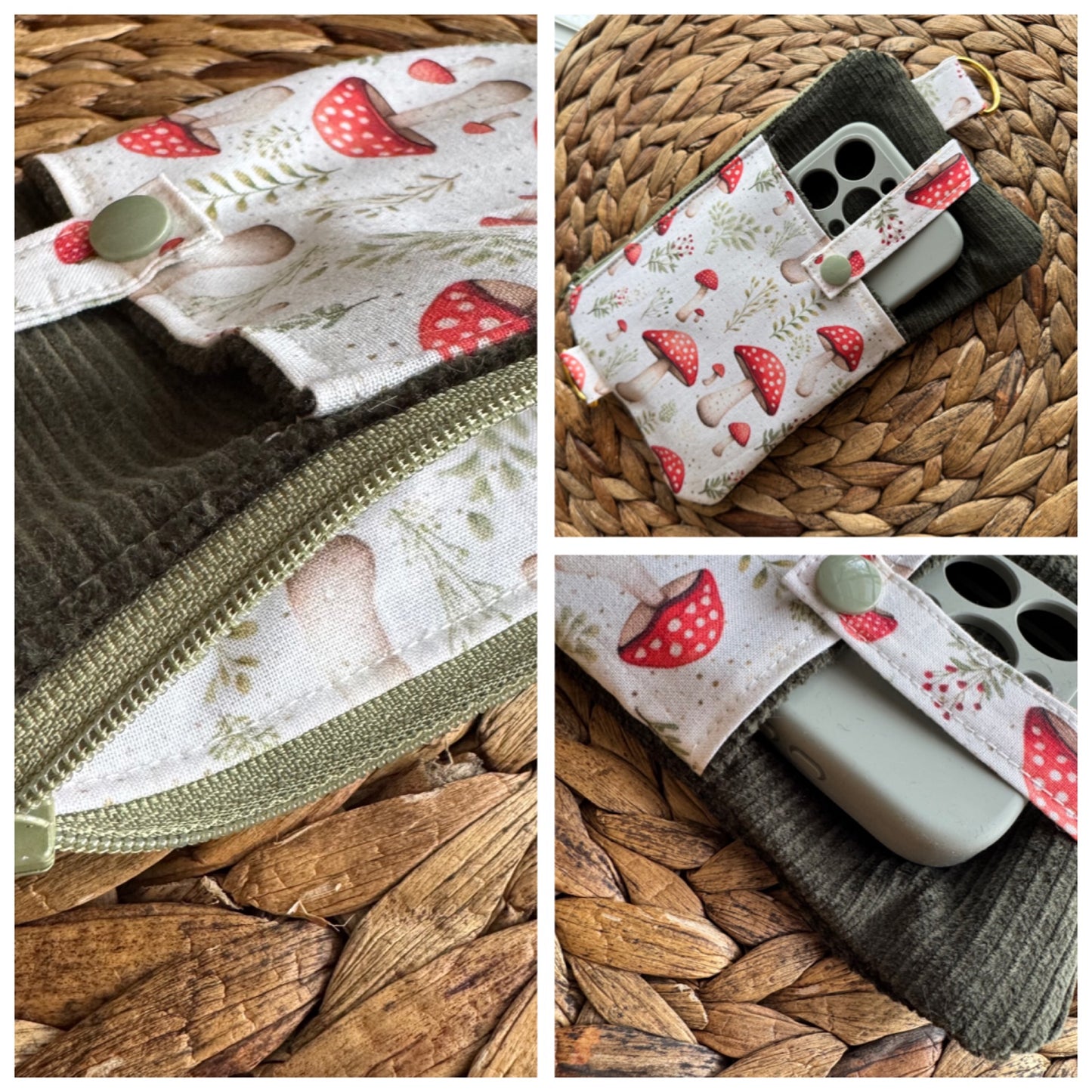 Pochette style petite sacoche, porte cellulaire, prêtes à partir