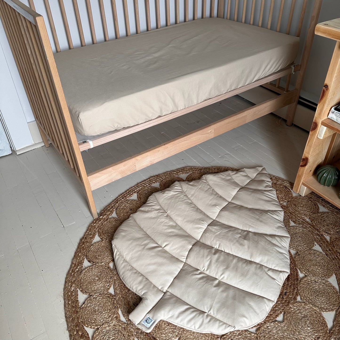 Tapis d'éveil feuille, tapis décoratif, tapis de sol ou de jeu pour bébé