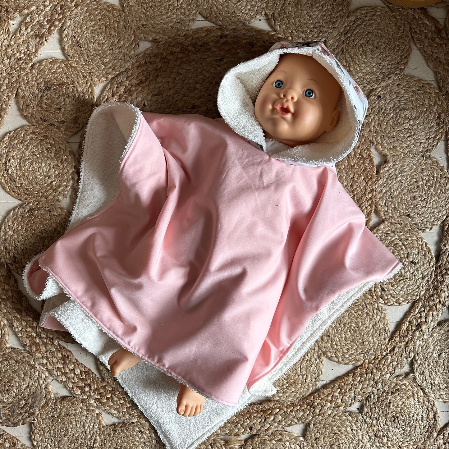 SOLDE Poncho de plage, poncho de bain, cape de bain, serviette à capuchon, sortie de bain de type poncho, 100% coton PRÊTS À PARTIR