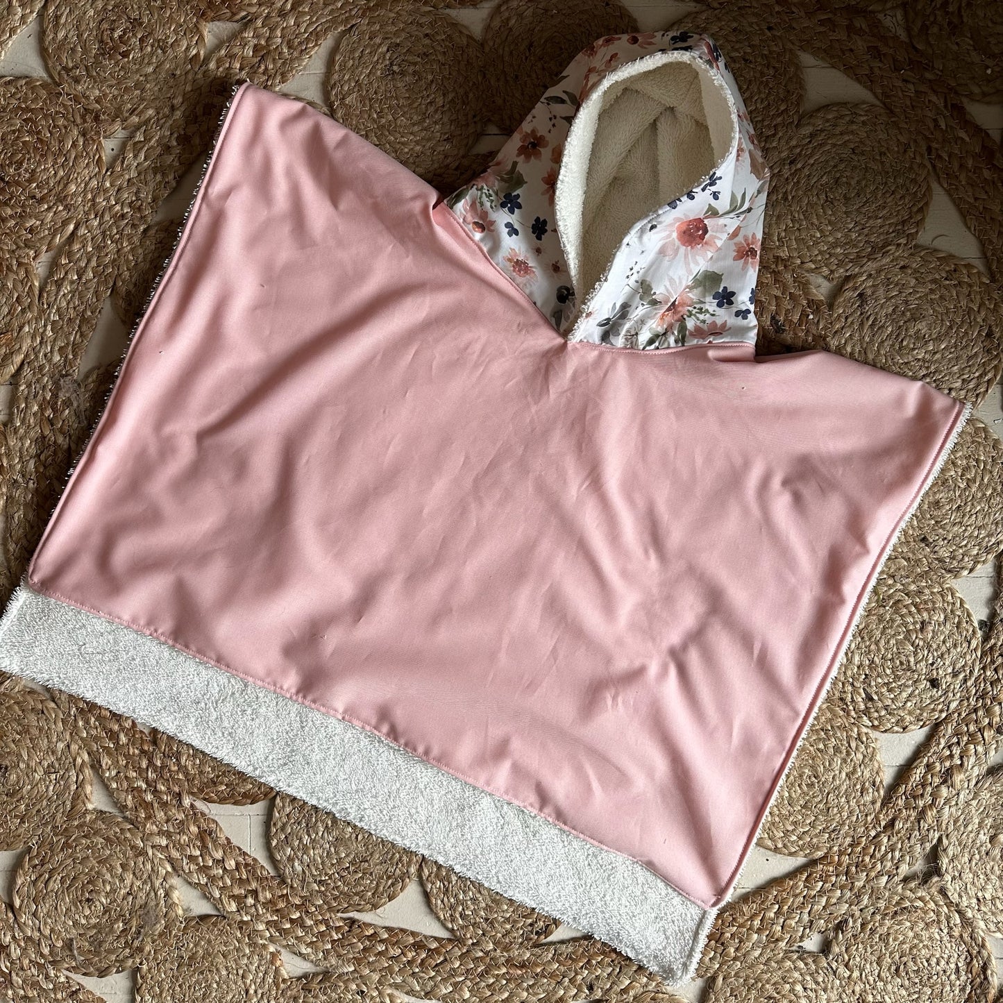 SOLDE Poncho de plage, poncho de bain, cape de bain, serviette à capuchon, sortie de bain de type poncho, 100% coton PRÊTS À PARTIR