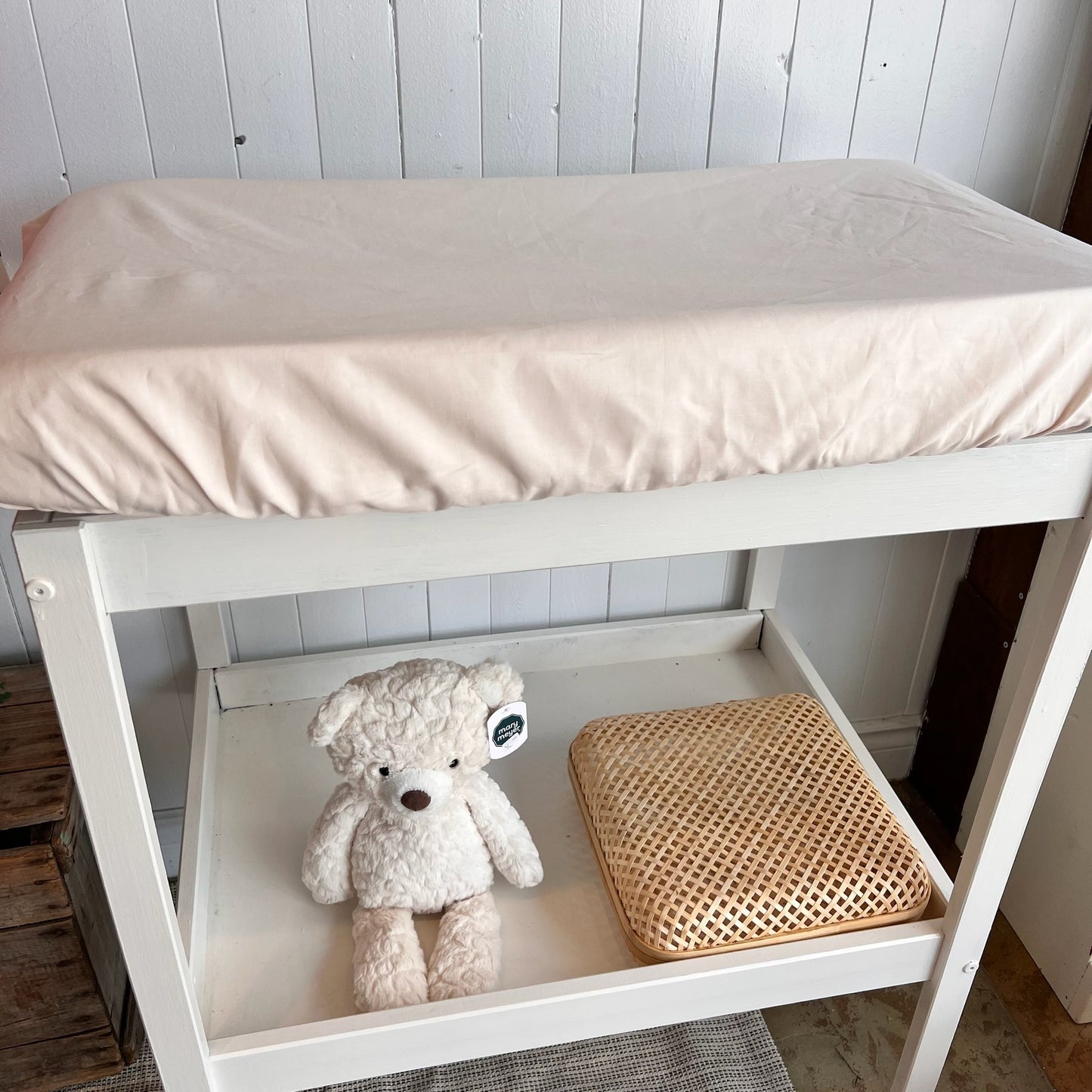 Housse de table a langer 100% coton uni pour matelas a langer standard. taille 16x32"