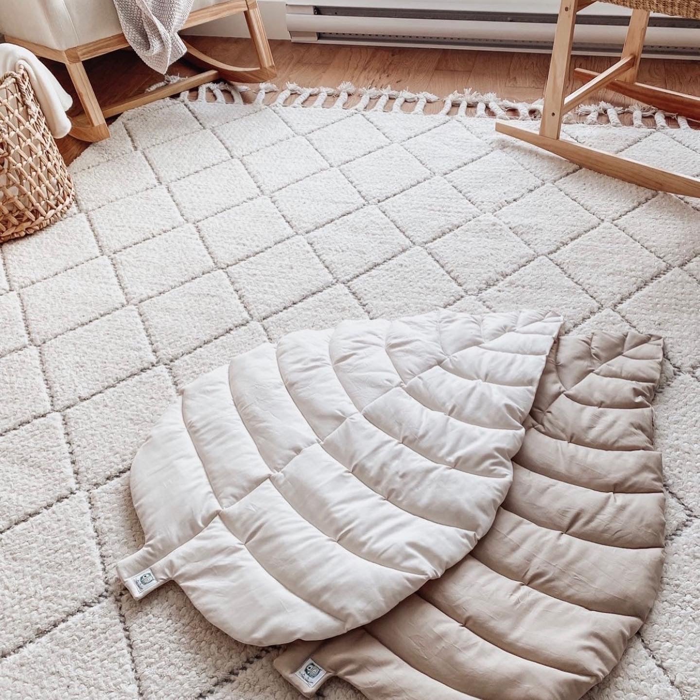 Tapis d'éveil feuille, tapis décoratif, tapis de sol ou de jeu pour bébé