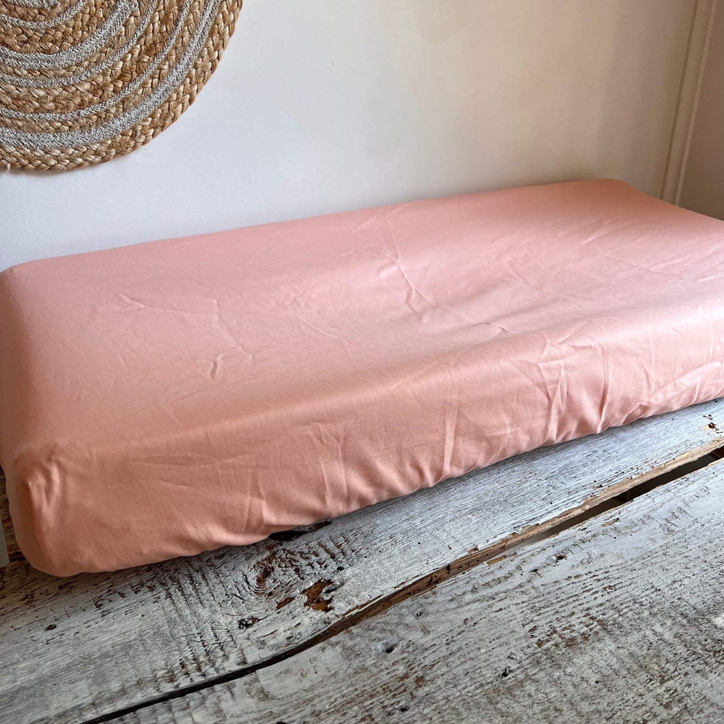 Housse de table a langer 100% coton uni pour matelas a langer standard. taille 16x32"