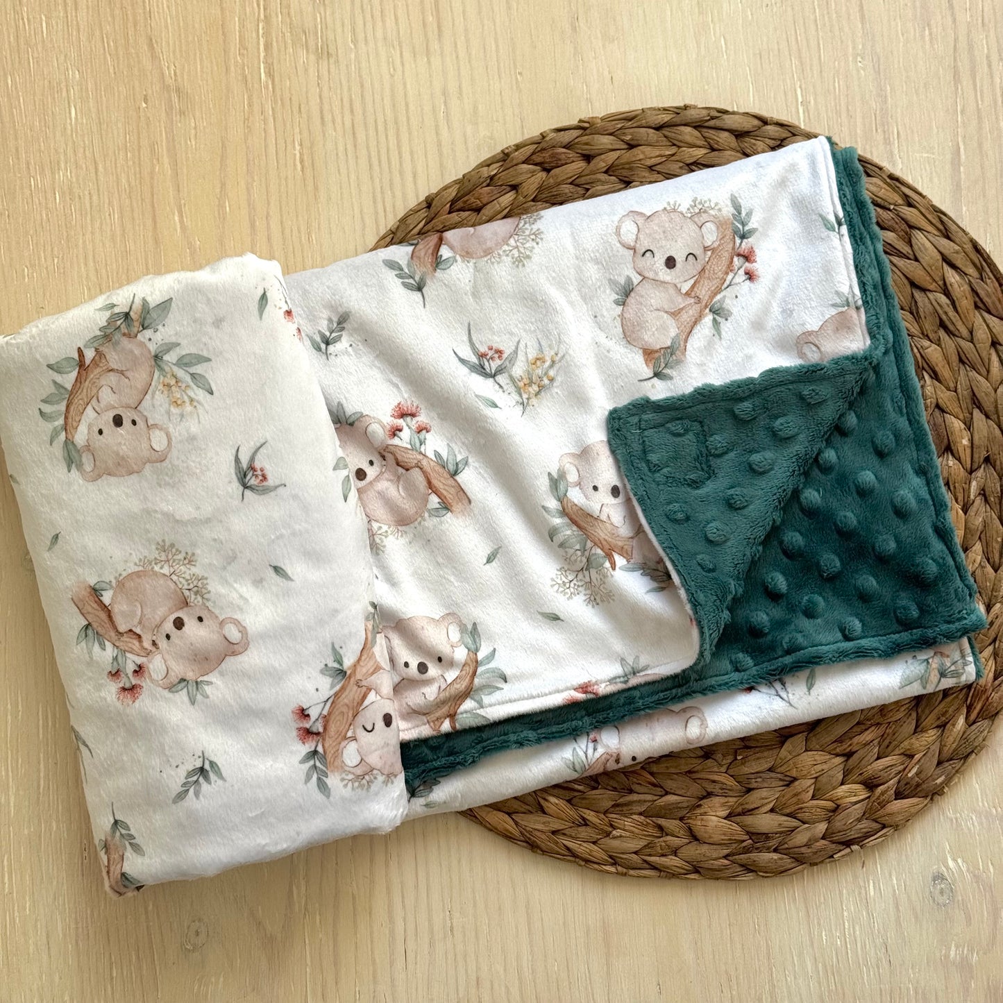 Doudou Douce des 2 cotés PRÊTES À PARTIR,   minky (peluche) imprimé devant et arrière minky ou fourrure