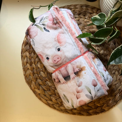 Doudou Douce des 2 cotés PRÊTES À PARTIR,   minky (peluche) imprimé devant et arrière minky ou fourrure
