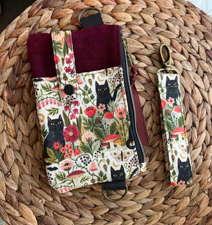 Petite sacoche à cellulaire avec pochette zippé