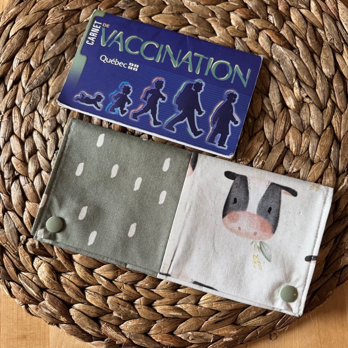 Protège carnet de santé pouvant contenir 2-3 carnets et 8-10 cartes. PRÊTS À PARTIR