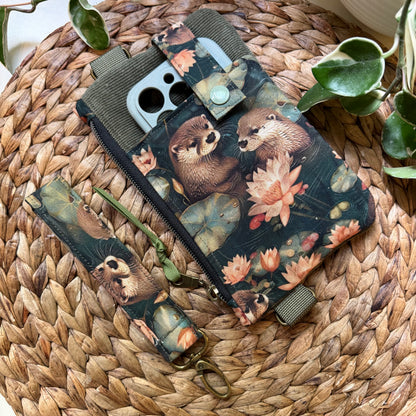 Petite sacoche à cellulaire avec pochette zippé