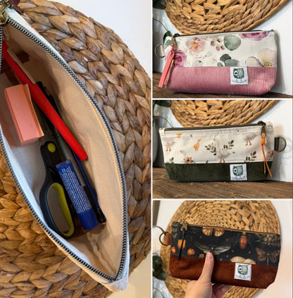 Étui à crayon, pochette rectangulaire pour crayons ou autre produit. Petite trousse mince