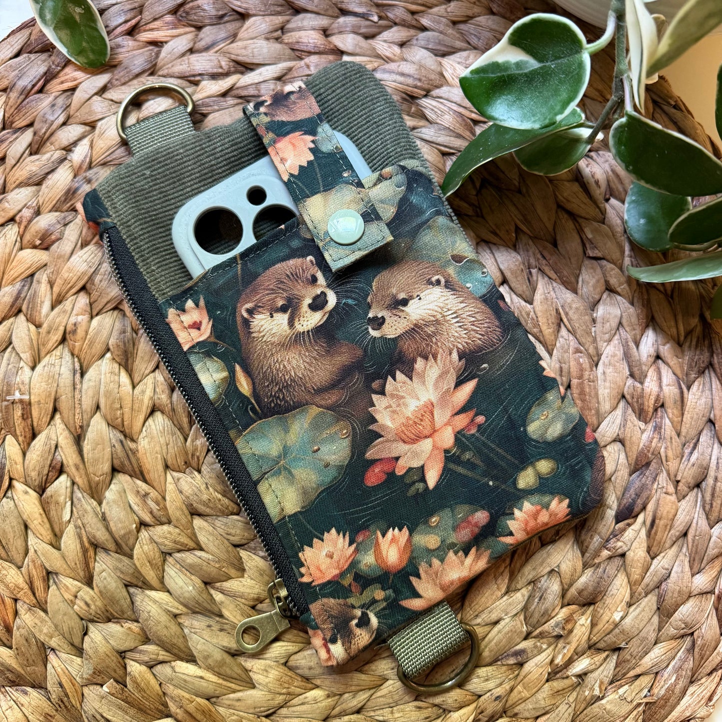 Petite sacoche à cellulaire avec pochette zippé