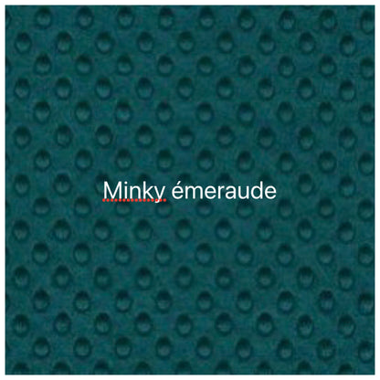 Prête à partir, Couverture de style courtepointe légèrement matelassée, animaux marins.  Endos doux en minky émeraude