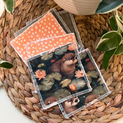 Washcloths, wipe, size approximately 8x8'' comes in a set of 4