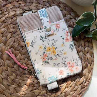 Petite sacoche à cellulaire avec pochette zippé