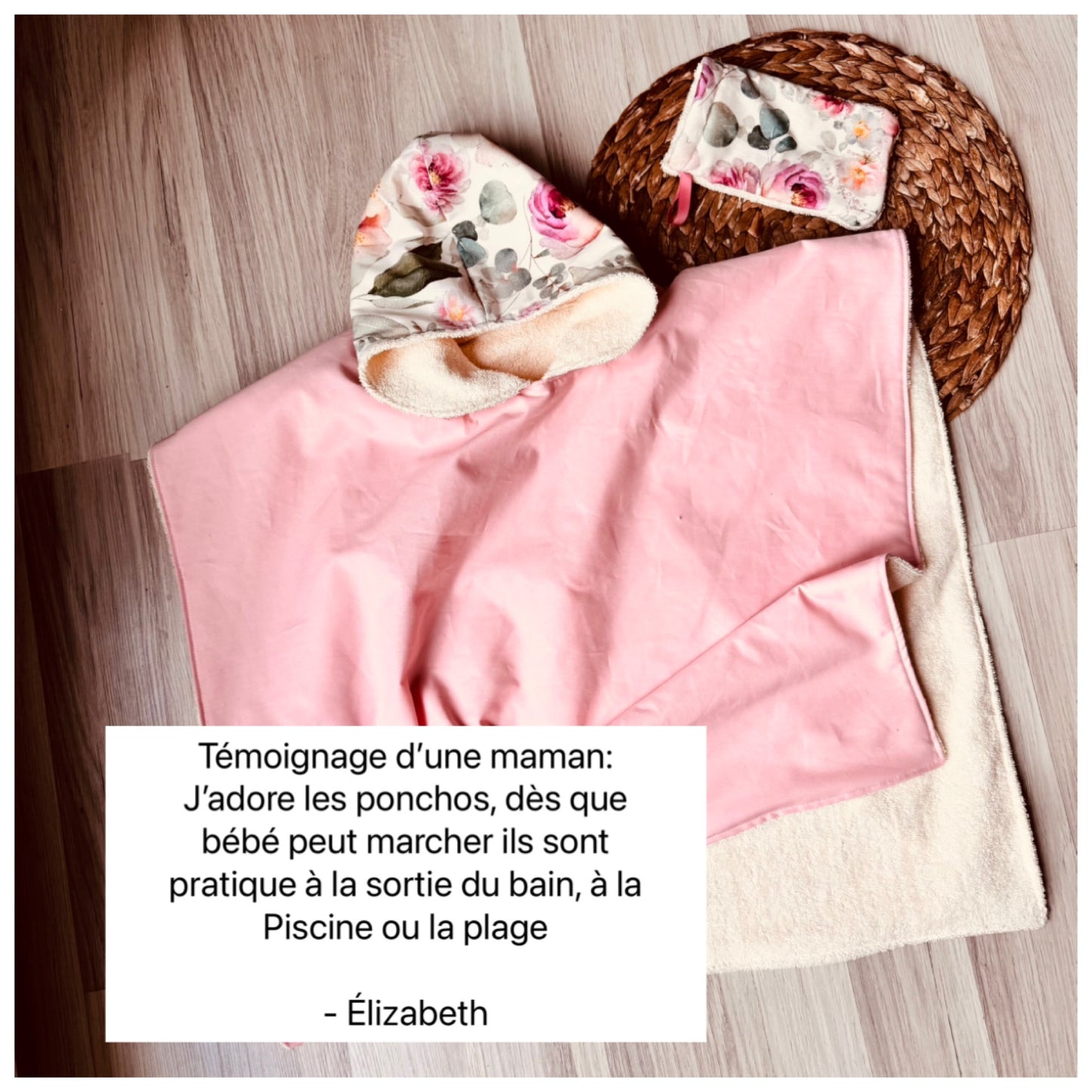 Poncho de plage/de bain, cape de bain, serviette à capuchon, 100% coton taille 9-36 mois ou 3-8 ans