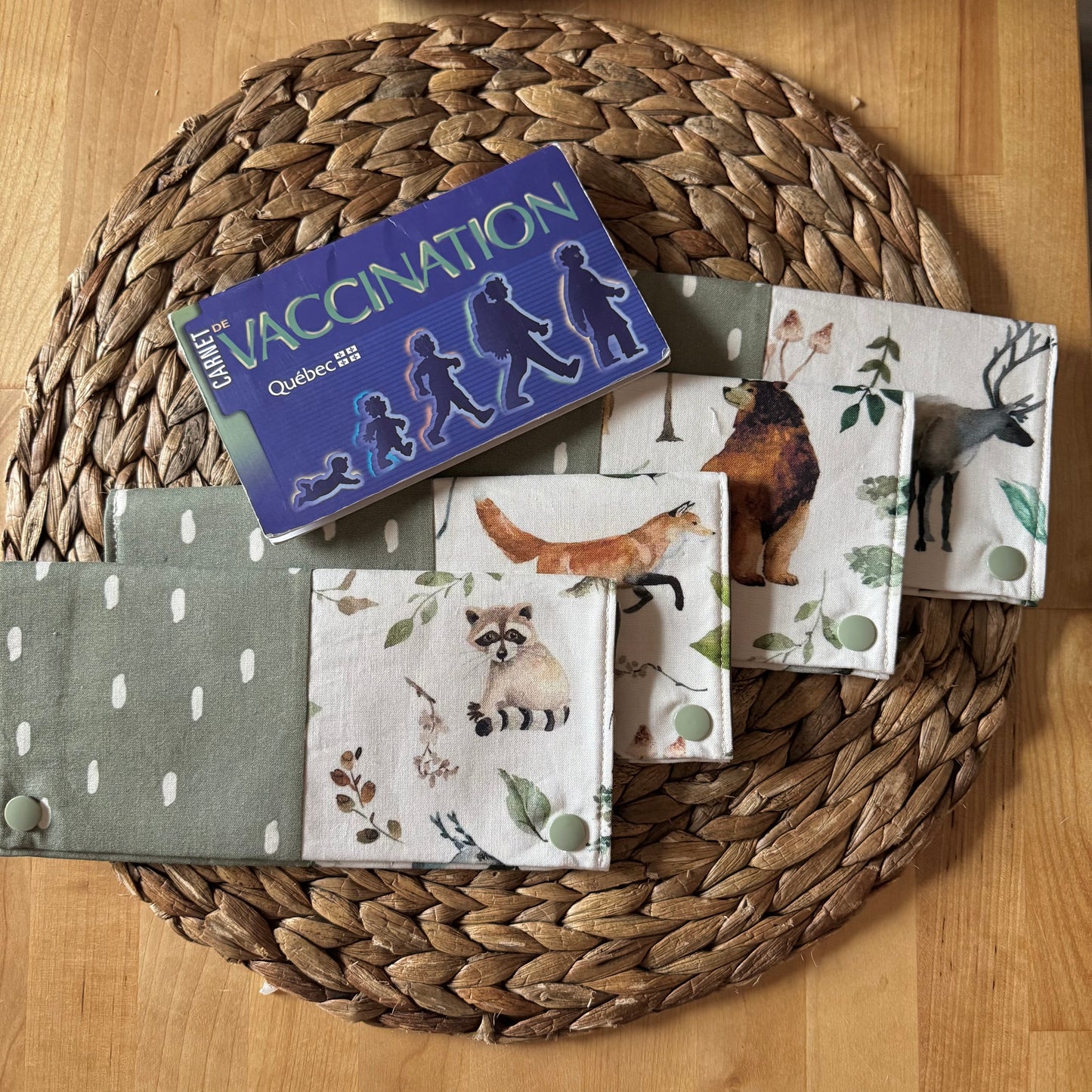 Protège carnet de santé pouvant contenir 2-3 carnets et 8-10 cartes. PRÊTS À PARTIR