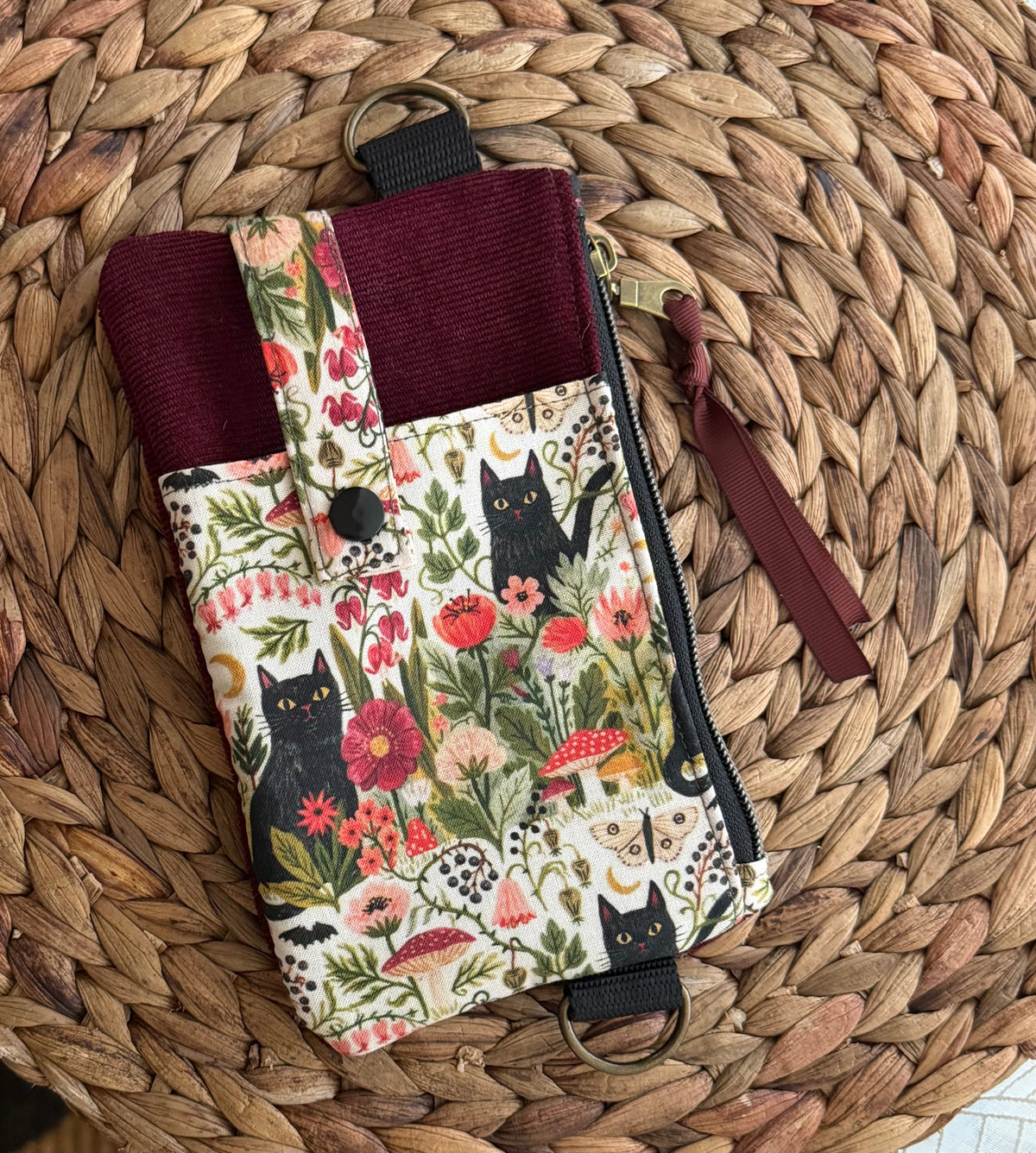 Petite sacoche à cellulaire avec pochette zippé