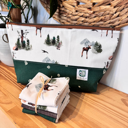 Trousse XL, Grande pochette pour produits de soin, maquillage, hygiène personnelle, medicaments, brosse et fer à cheveux …