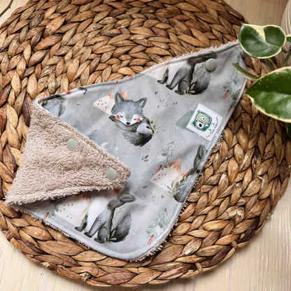 Foulard-Bavoir, petite bavette style bandana, bavoir, avec endos en ratine absorbante.prêts à partir