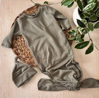 Nuisette, jaquette, robe de nuit en coton pour bébé