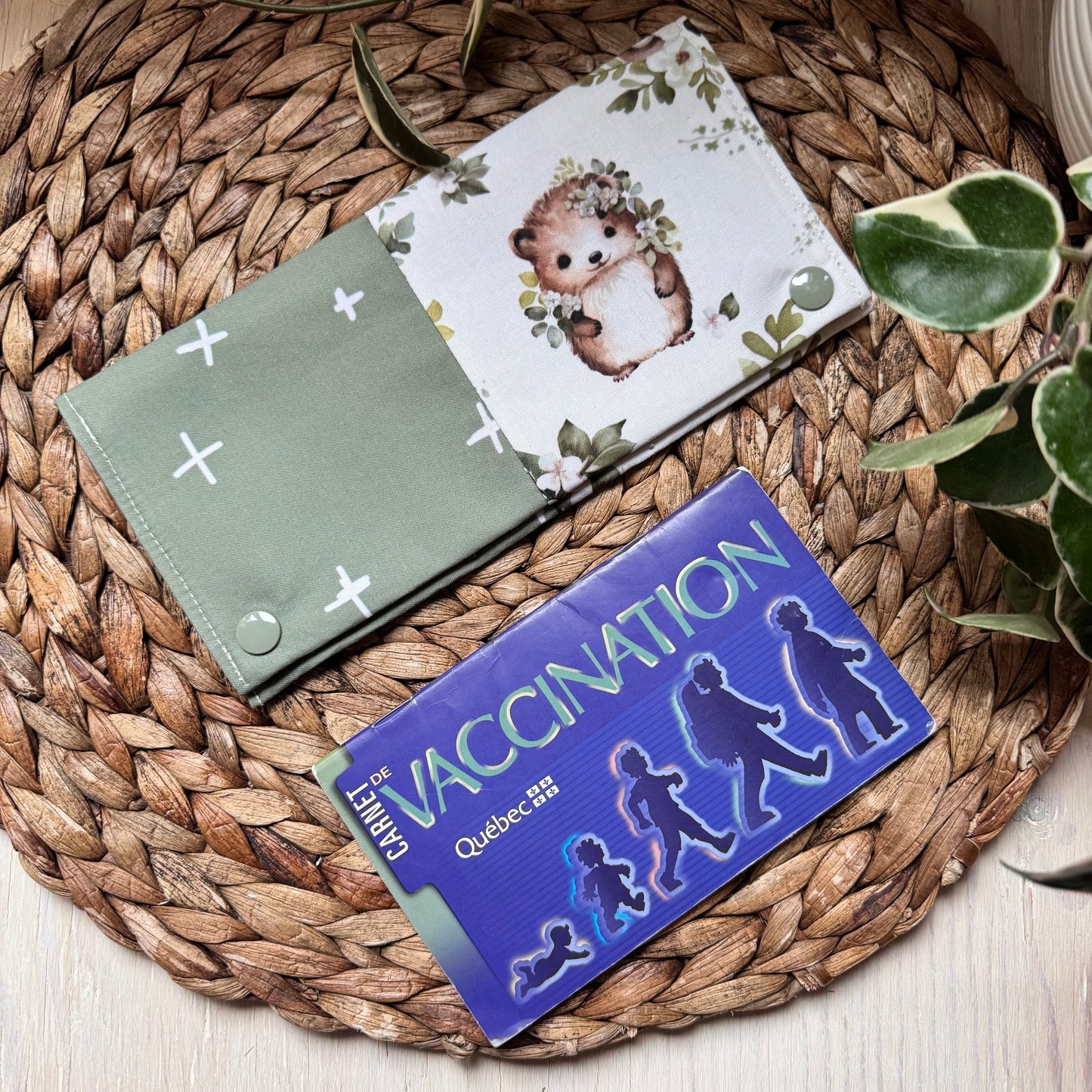 Health record book cover that can hold 2-3 booklets and 8-10 cards. READY TO GO