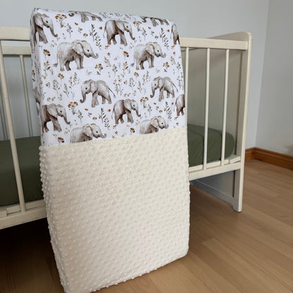 Housse de table a langer avec partie douce en minky ou fourrure