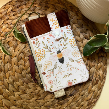 Petite sacoche à cellulaire avec pochette zippé