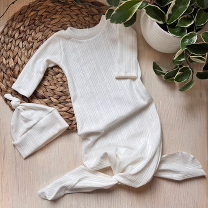 Nuisette, jaquette, robe de nuit en coton pour bébé