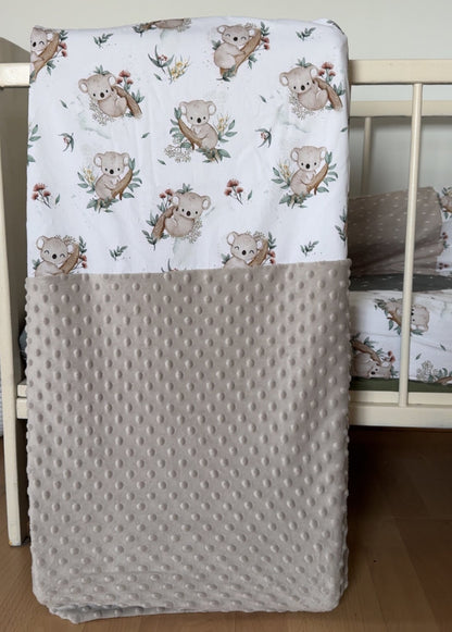 Housse de table a langer avec partie douce en minky ou fourrure