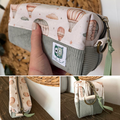 Large makeup bag, medicines, skincare products... with zipper, in stock and ready to go!