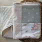 Doudou Rikiki douce des 2 cotés,doudou attache suce / jouet, taille 10x10" (25cm x 25cm) endos en minky ou fourrure et possibilité d'ajouter l'ensemble cadeau