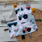Doudou Rikiki douce des 2 cotés,doudou attache suce / jouet, taille 10x10" (25cm x 25cm) endos en minky ou fourrure et possibilité d'ajouter l'ensemble cadeau