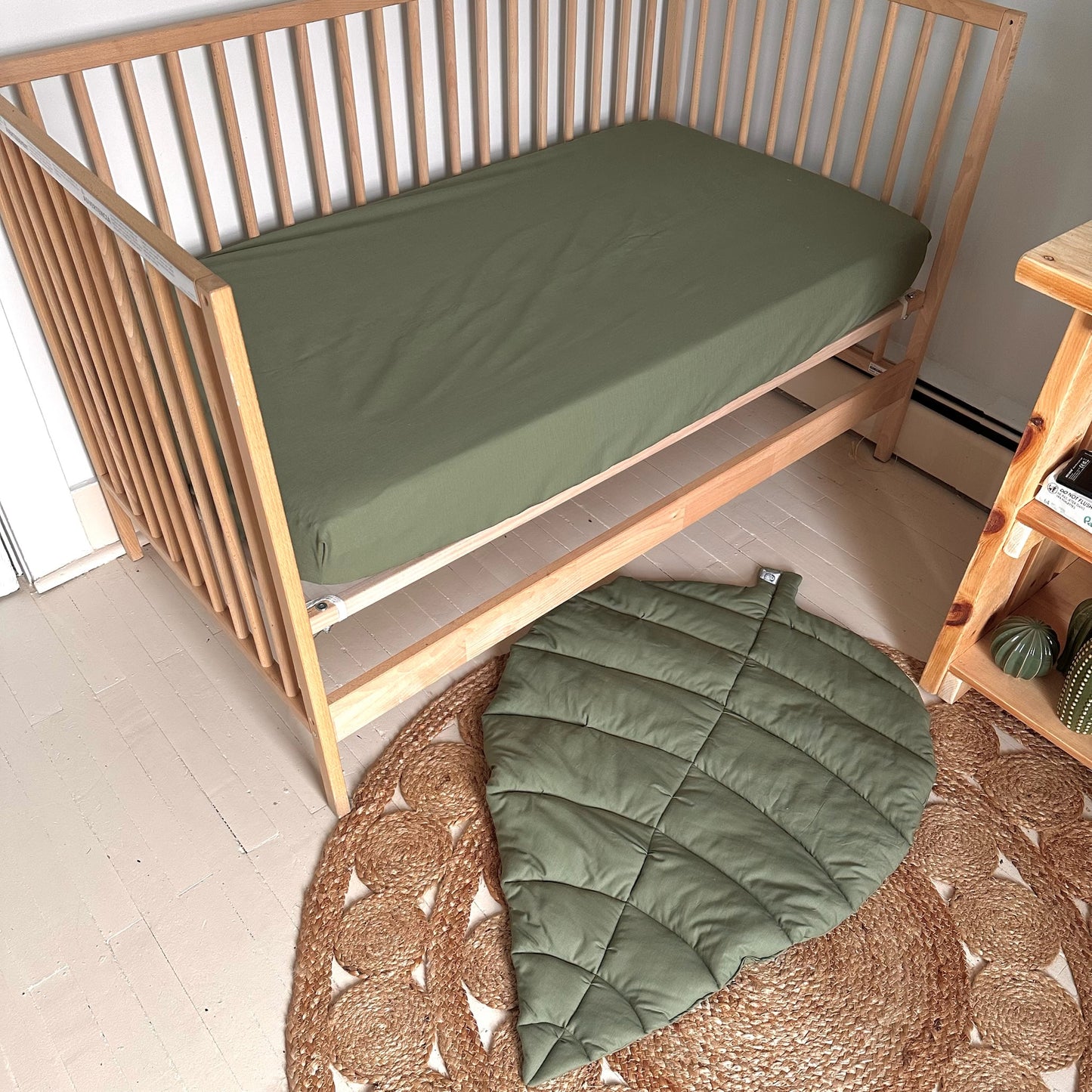 Tapis d'éveil feuille, tapis décoratif, tapis de sol ou de jeu pour bébé