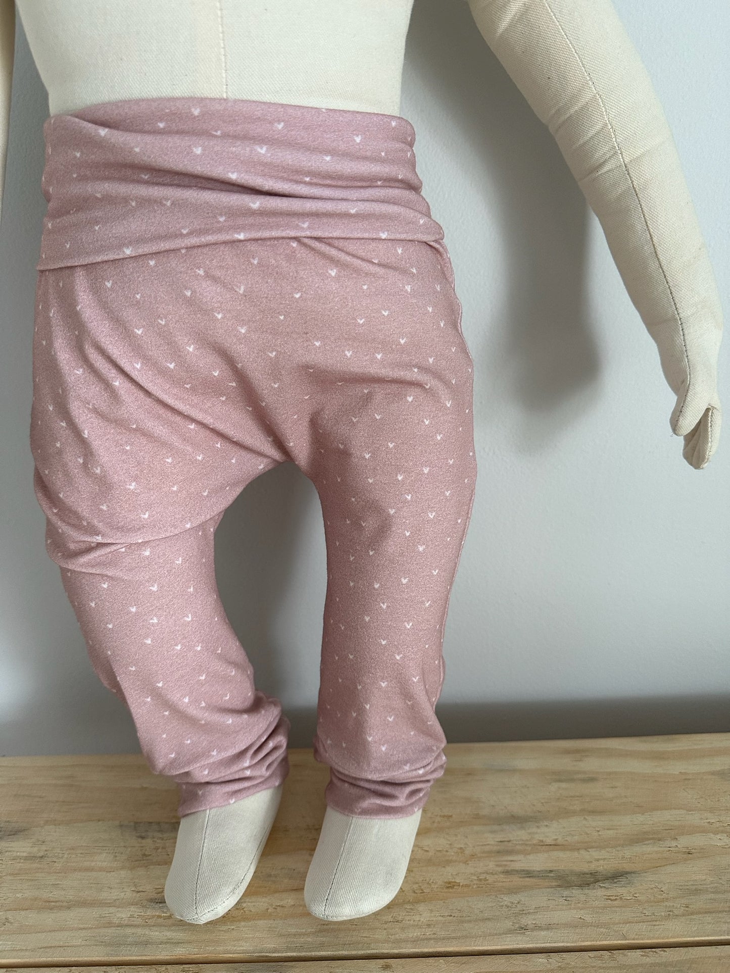 Pantalons évolutifs 3-12 mois et 18-36 mois mois en coton extensible avec joli imprimé