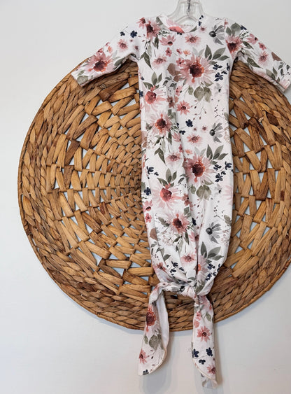 Nuisette, jaquette, robe de nuit en coton pour bébé