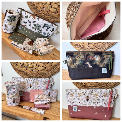Trousse XL, Grande pochette pour produits de soin, maquillage, hygiène personnelle, medicaments, brosse et fer à cheveux …