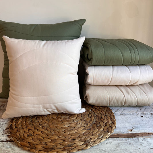 Coussin décoratif avec motifs ou Quilt uni