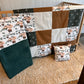 Couverture de style Courtepointe OURS BRUN Endos doux au choix et possibilité d'ajouter des accessoires assortis